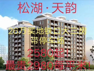 东莞大朗小产权房【松湖天韵】特价2580元/平，两栋180户，地铁1号线湿地公园站900米