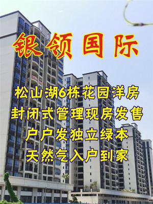 东莞松山湖村委统建楼【银领国际】6栋花园小区，特价6200元/平，首付5成，分期5年